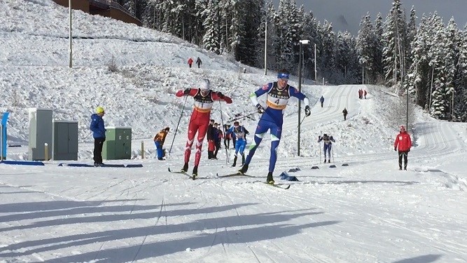Local skiers competing in Canmore, Alta.